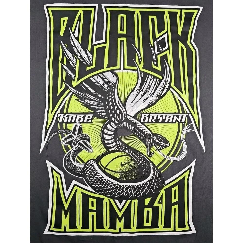 Nwot Dri-Fit Kobe Bryant Black Mamba Winged Snake Flying Serpent T Shirt